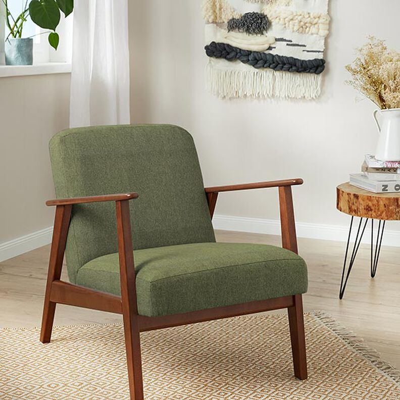 Fine melange upholstery fabric – dark olive, image number 5