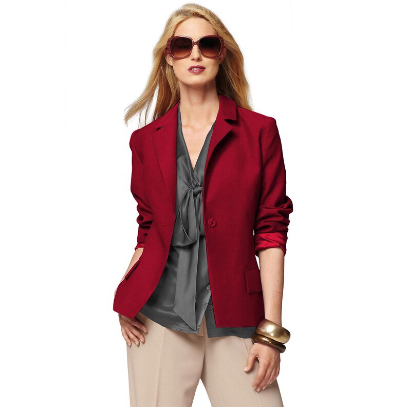 Bi-Stretch Gabardine – carmine,  image number 6