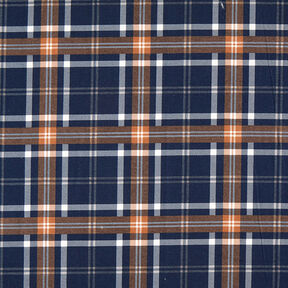 Cotton Flannel Check Print | by Poppy – navy blue/fawn, 