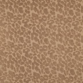Towelling Fabric Stretch leopard print  – light brown, 