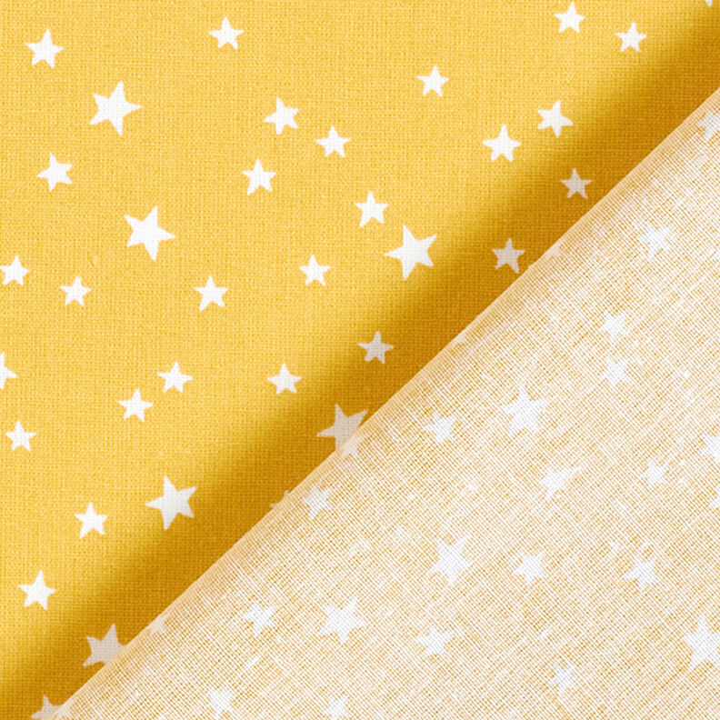 Cotton Poplin irregular stars – mustard,  image number 4