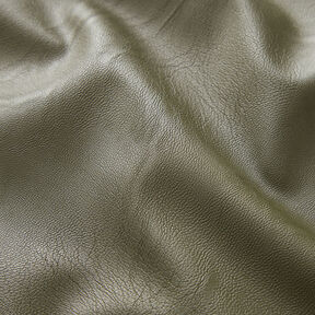Stretch imitation leather plain – khaki, 