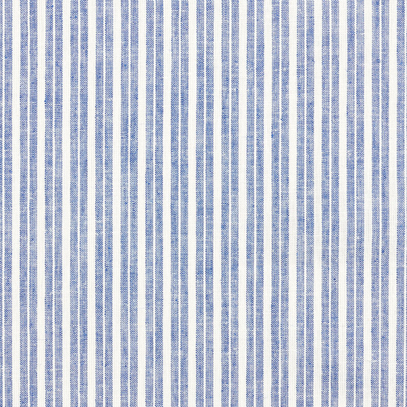 Linen Cotton Blend Wide Stripes – denim blue/offwhite,  image number 1