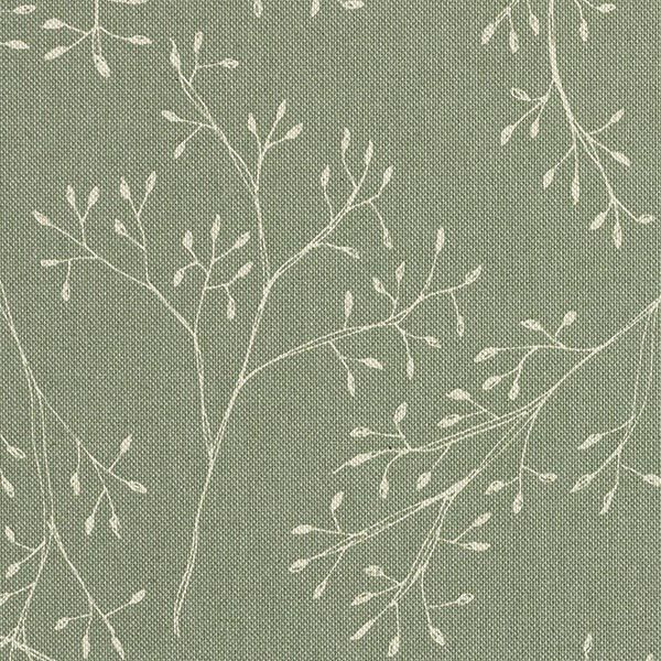 Decorative fabric half Panama delicate branches – light olive,  image number 6
