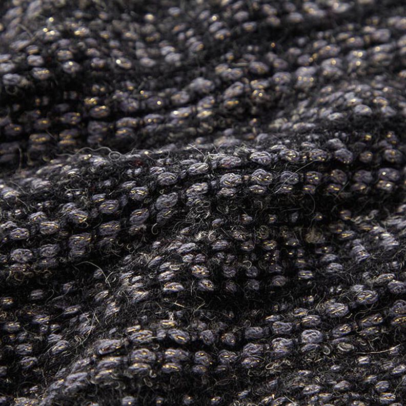 Mottled Lurex Pure New Wool Blend Coating Fabric – anthracite, image size:792x792