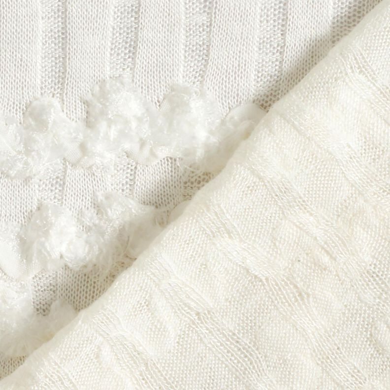 Ribbed Knit paisley effect – ivory,  image number 4