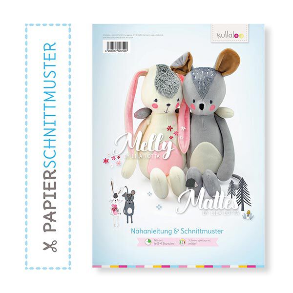 MELLY & MATTE  by Lila-Lotta double paper pattern cuddly toys  | Kullaloo,  image number 1