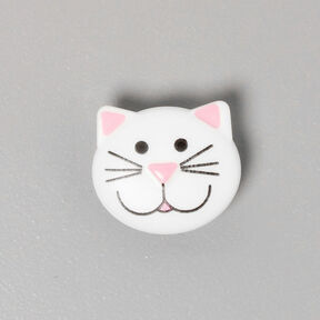Plastic Button, Cat's Head, 