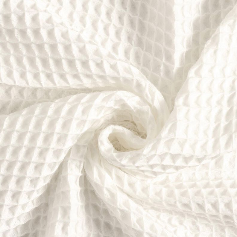 Waffle Piqué large honeycombs – offwhite,  image number 3