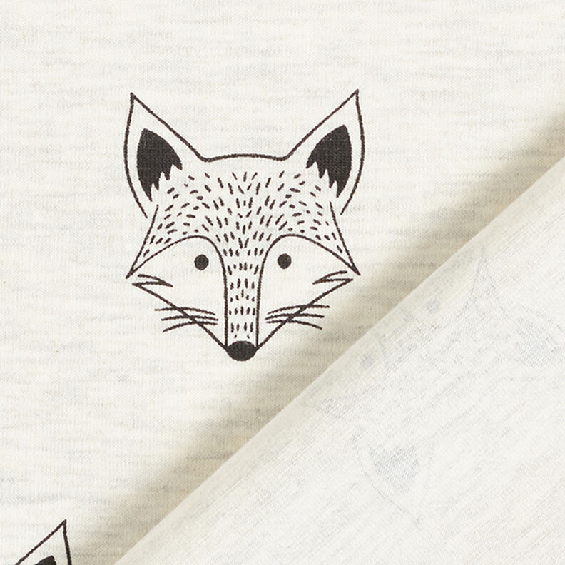 Cotton Jersey Fox’s face – offwhite,  image number 4