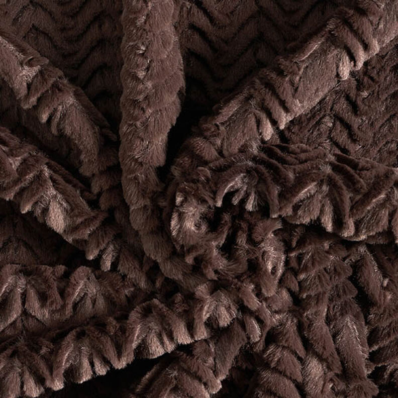 Herringbone Faux Fur – medium brown,  image number 3