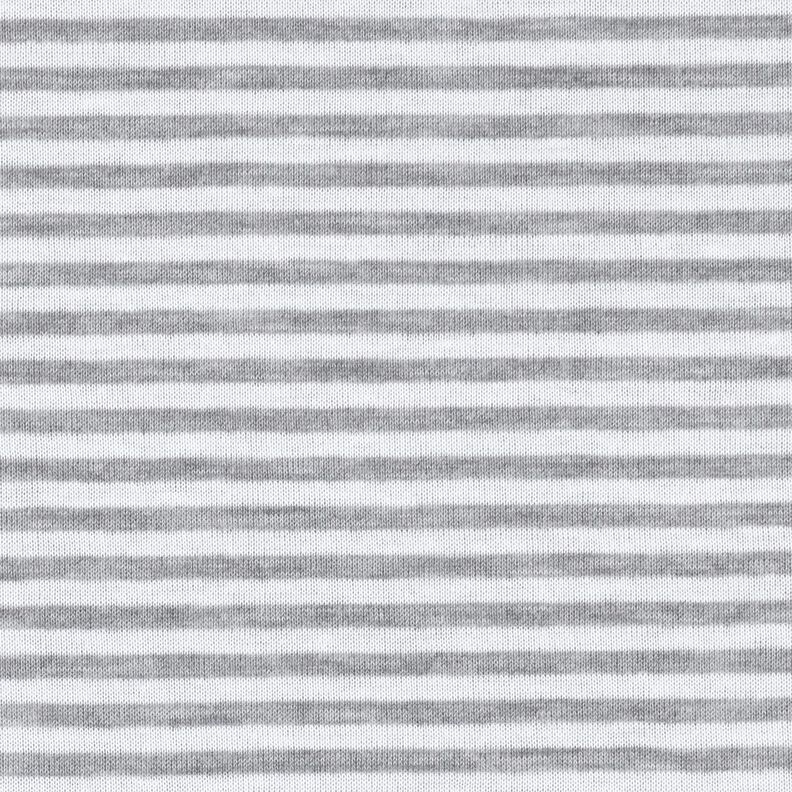 Double face Jersey plain stripes – white/grey, image number 1