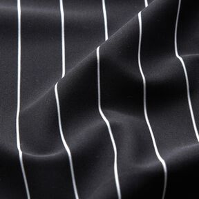 stretch pinstripe trouser fabric – black/white, 
