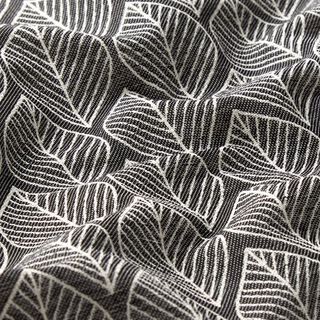 Decor Fabric Jacquard Leaves – anthracite, 