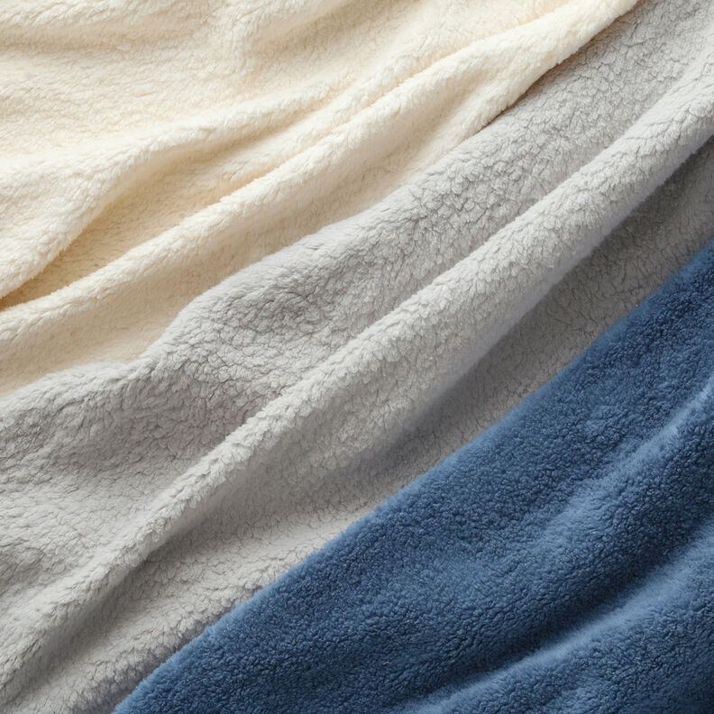 Plain sherpa Cotton Blend – silver grey,  image number 5