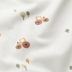 Cotton Poplin Tractor in a wide field – ivory, 