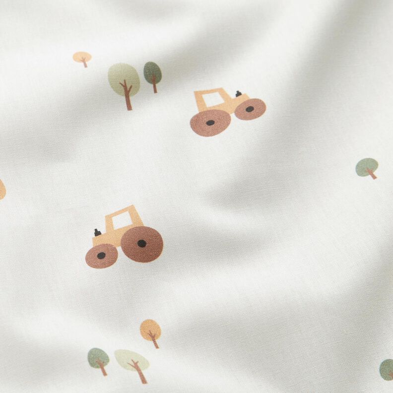Cotton Poplin Tractor in a wide field – ivory,  image number 2