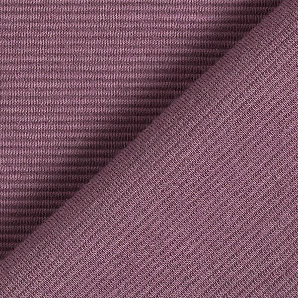 Ottoman ribbed jersey Plain – aubergine,  image number 4