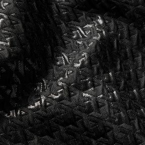 Cloqué Glitter houndstooth – black, 