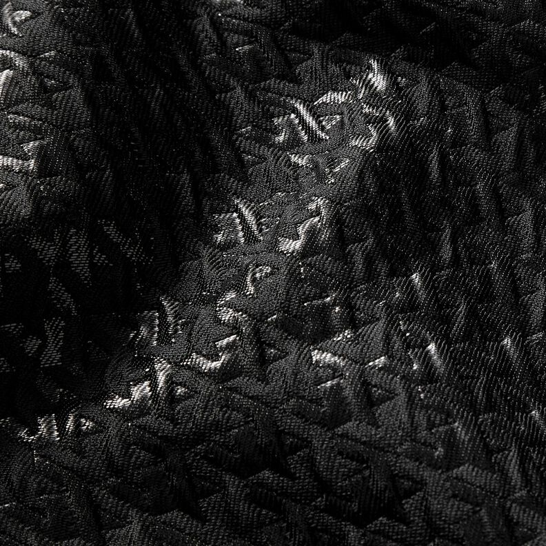 Cloqué Glitter houndstooth – black, image number 2