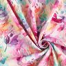 Structured Stretch Fabric Watercolor Flowers Digital Print – lavender/peach orange,  thumbnail number 3