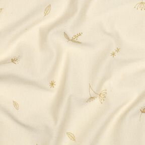 GOTS Cotton Jersey Branches and plants | Poppy Fabrics – cream/fawn, 