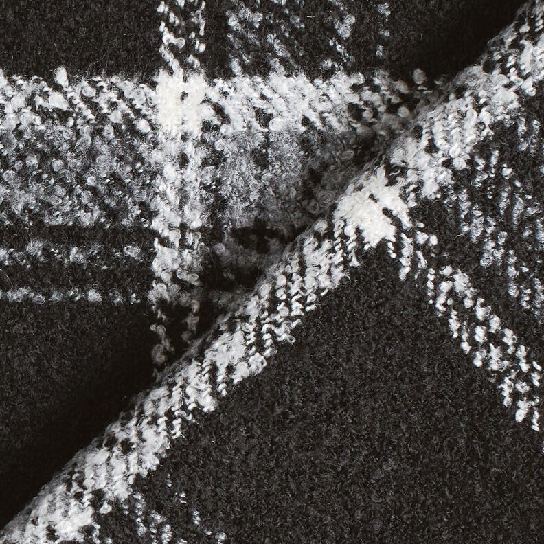 Coat Fabric Boulcé check – black/white, image number 4