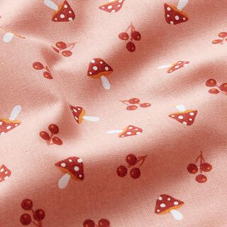 Poplin Little Mushrooms  – salmon, 