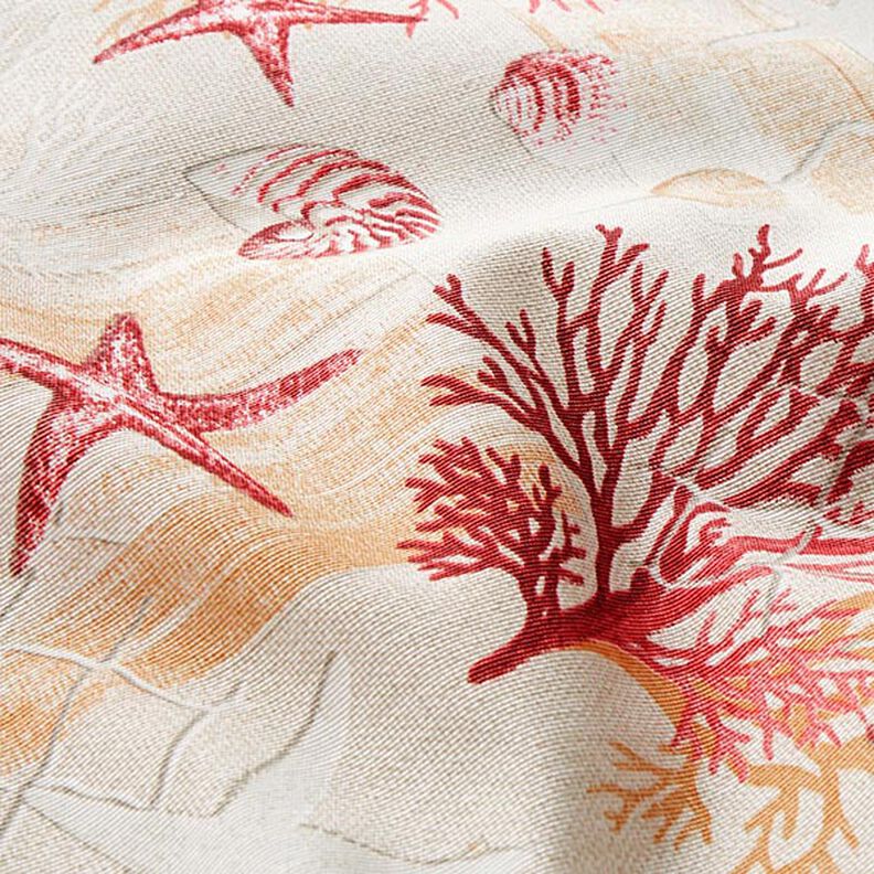 Decor Fabric Canvas Nautical Collage – red/orange,  image number 2