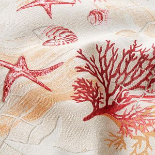 Decor Fabric Canvas Nautical Collage – red/orange, 