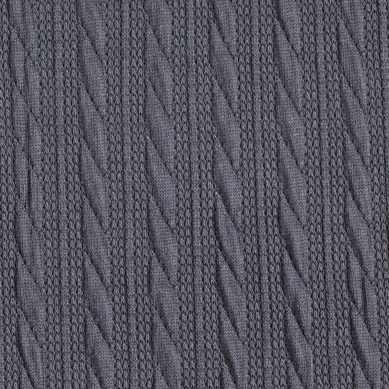 Knit Cloqué Cable-knit print – midnight blue, image number 1