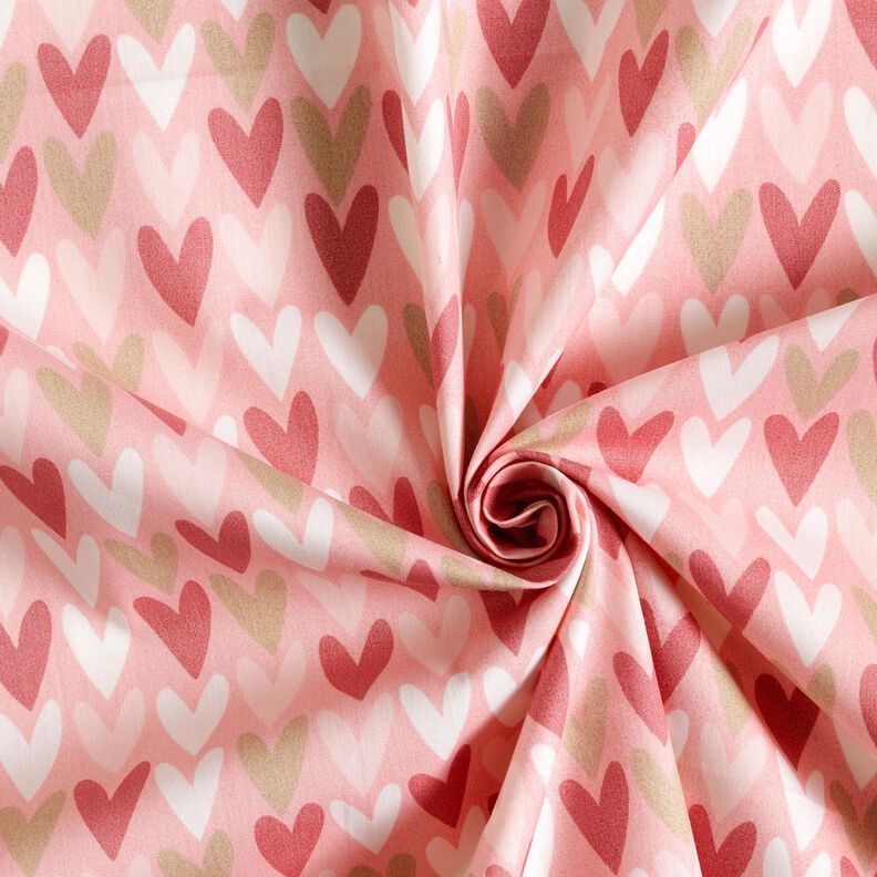 Cotton Poplin hearts – light dusky pink, image number 3