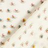 Fabric flowers shiny cotton fabric – offwhite,  thumbnail number 4