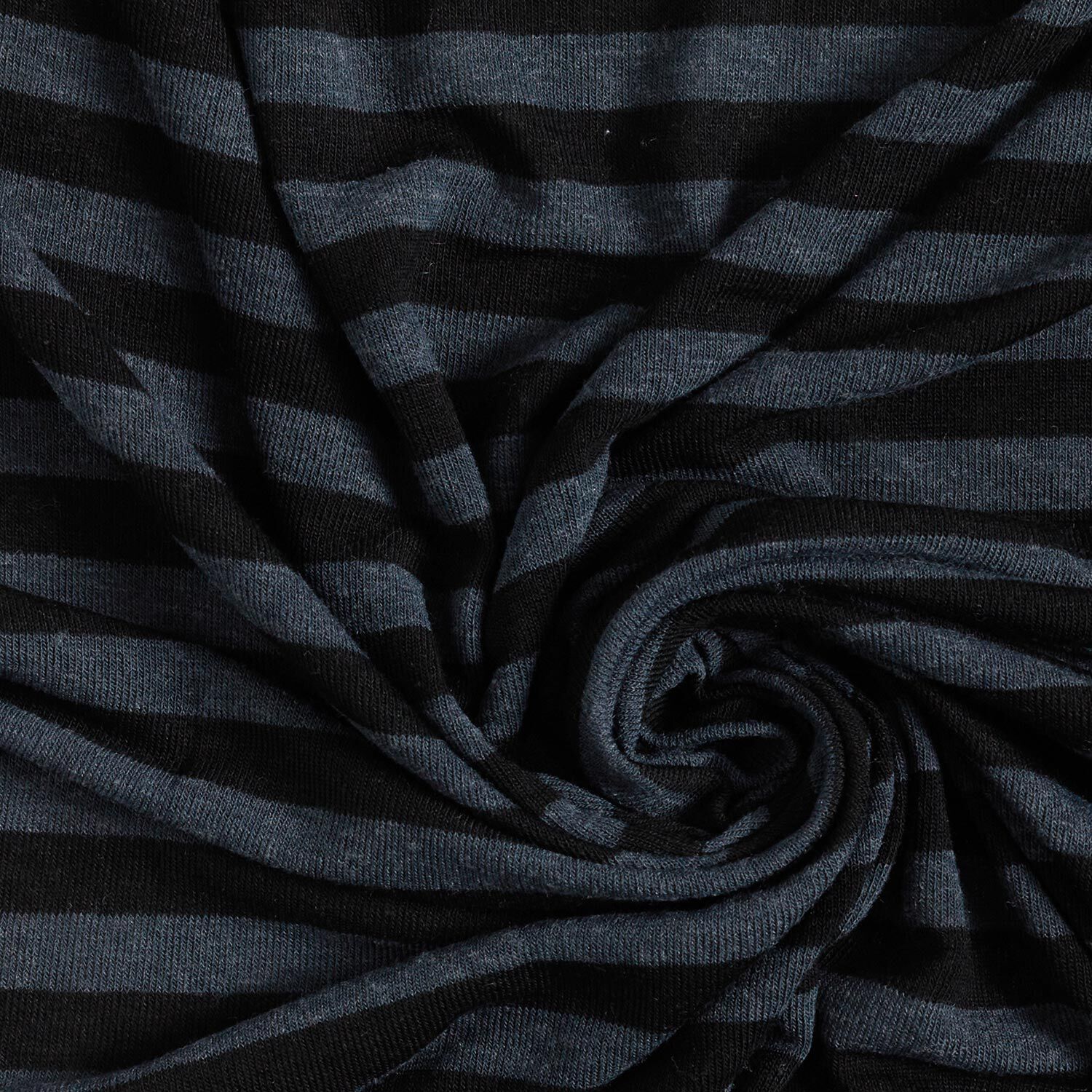 Jersey viscose silk blend stripes dark grey black