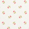 Decor Fabric Sateen cute tulips – ivory/lobster,  thumbnail number 1