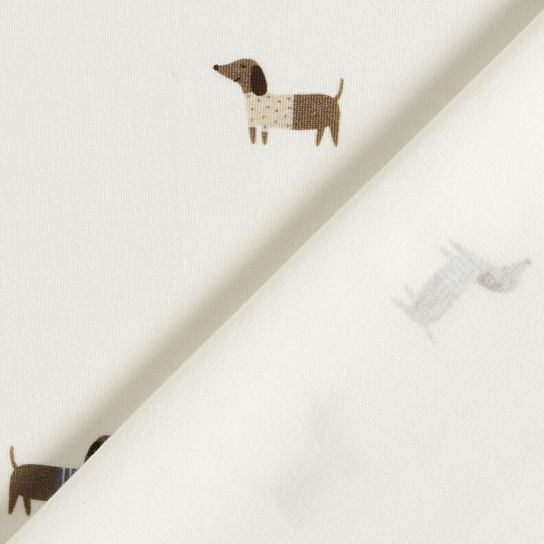 Cotton Jersey happy dachshunds – ivory,  image number 4