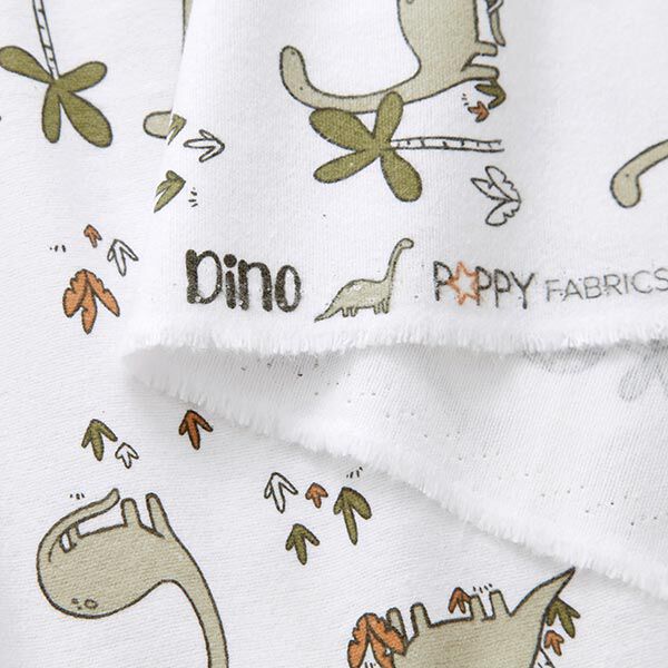 Cotton Flannel Dinosaurs – offwhite,  image number 3