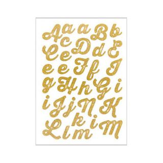 A-Z Iron-On Glitter Foil – gold metallic | Rico Design, 