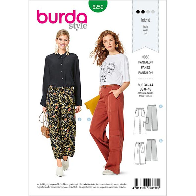 Trousers, Burda 6250 | 34-44,  image number 1