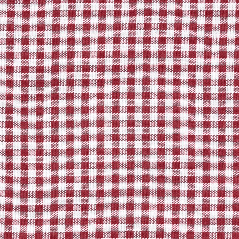 Cotton small gingham check – dark red/white,  image number 1