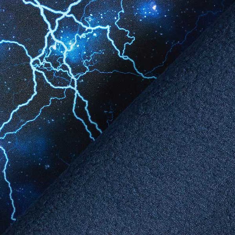 Softshell Thunderstorm Digital Print – midnight blue,  image number 5