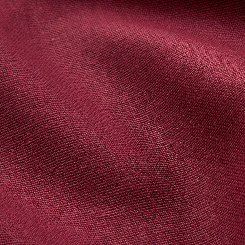 pure heavy linen Plain – burgundy,  image number 2