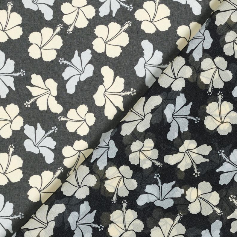 Chiffon Hibiscus Flowers – black/white,  image number 4