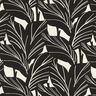 Decor Fabric Panama elegant leaves – black/natural,  thumbnail number 1