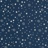 Cotton Poplin Foil Print Christmas Stars – midnight blue/metallic silver,  thumbnail number 1