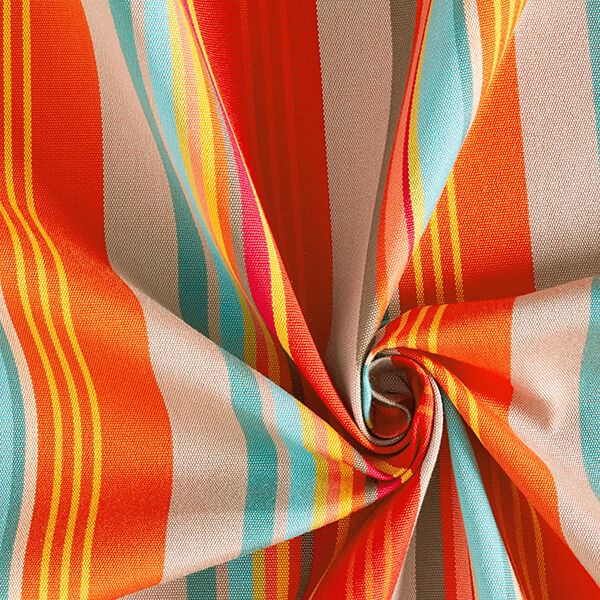 Outdoor Fabric Canvas Stripes – orange/red,  image number 3
