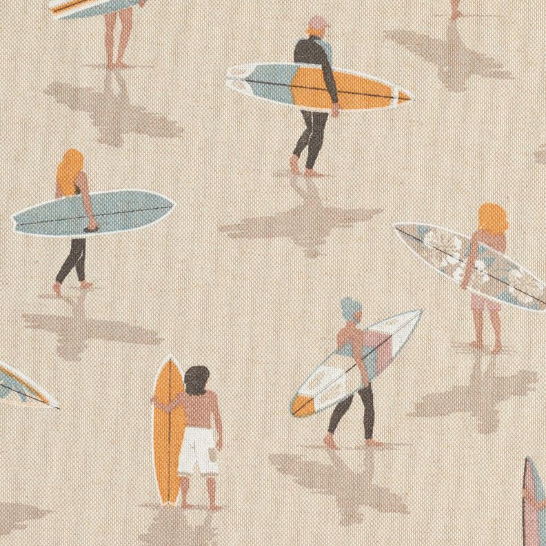 Decor Fabric Half Panama surfer – eucalyptus/natural, image number 5