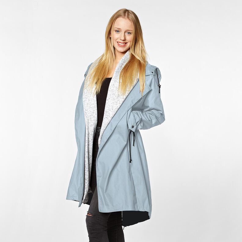 Plain raincoat fabric – silver blue,  image number 8