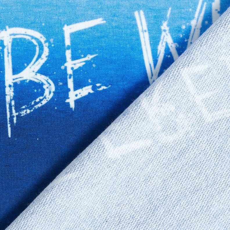 French terry Be Wild | Glitzerpüppi – royal blue/white, image number 4