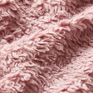Plain cotton sherpa – dusky pink, 